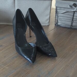 White House Black Market Shiny Black Heels